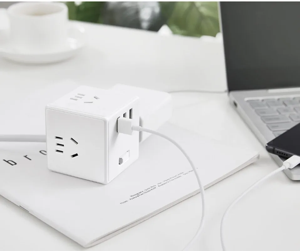 Xiaomi Mijia Cube конвертер USB зарядное устройство адаптер питания 2 в 1 волшебный куб 3USB разъем PD быстрое зарядное устройство портативная розетка