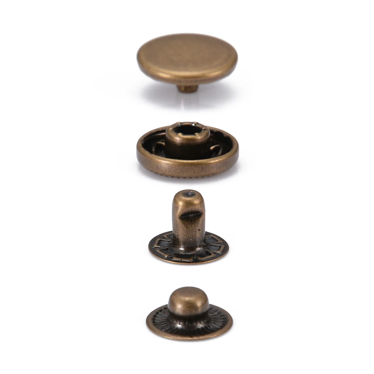 40pcs/kit Metal Rivet Snap Fasteners Kit Multi Snaps Buttons Cap Stud DIY Press Studs Leather Craft Fixing  Tools Accessories