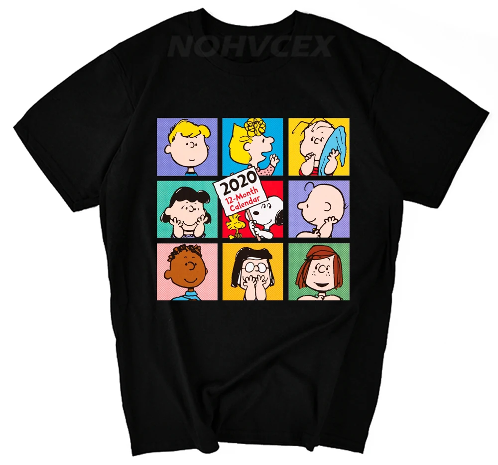 

Peanuts T Shirt Cotton Short Sleeve Tee Shirt Men Fun Basic Oversize Printed Cotton Tshirt