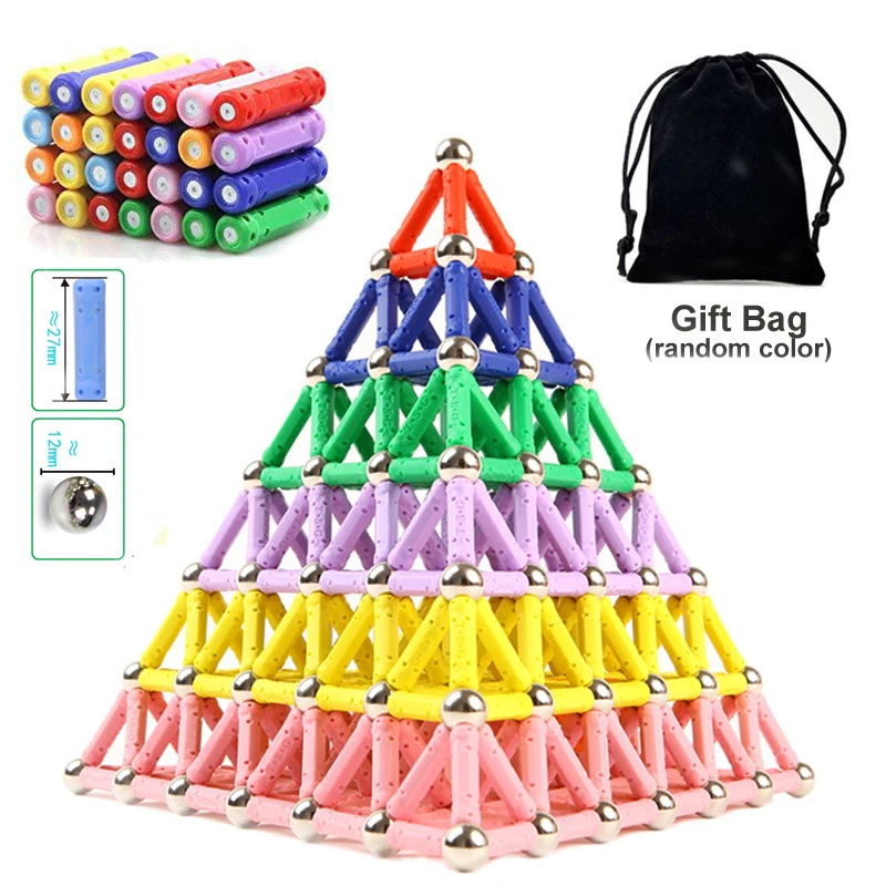 DIY Magnet Toy Bars Magnetic Building Blocks Construction Toys For Children Designer Educational Toys 3D Puzzle for Kids Adult
