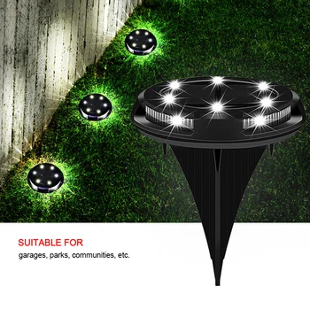 

10 LED Solar Underground Lamp Buried Light IP67 Waterproof Garden Floor Deck Path for Yard Driveway Terrace Stairs Lawn Lighting