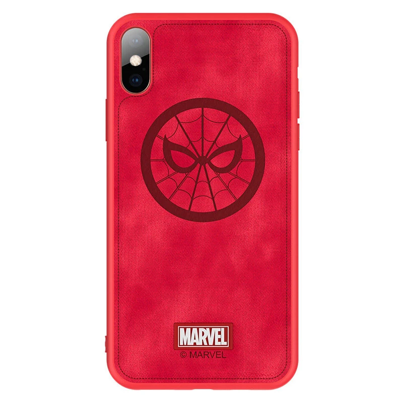 Фирменный чехол для iPhone X XS XR XS MAX Марвел Капитан ткань Мстители Высокое качество задняя крышка Железный человек funda - Цвет: Spiderman