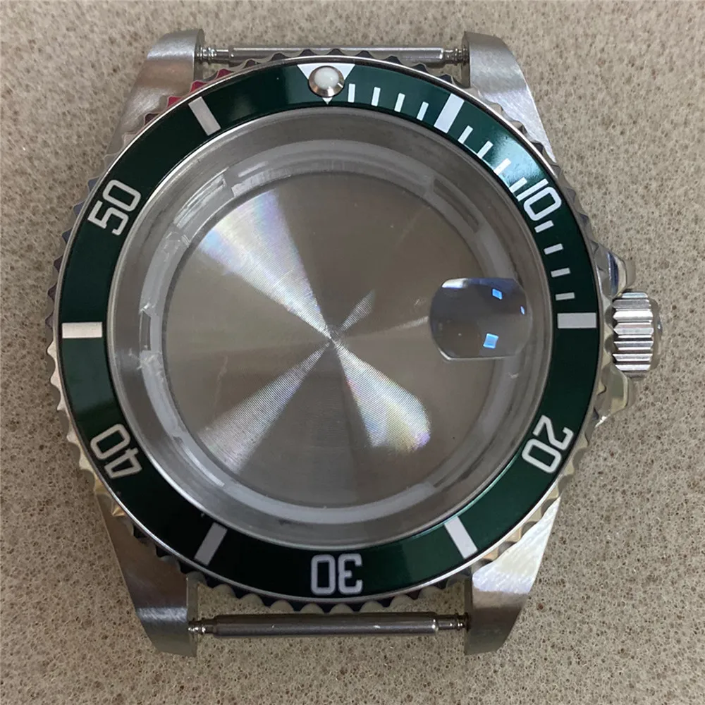 1 Set 40MM Stainless Steel Watch Case Aluminum Ring Sapphire Glass for Miyota 8215/821A Mingzhu 2813/3804 Movement | Электроника