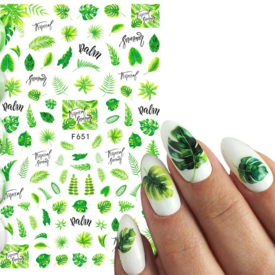 3D Nail Slider Black Russia Letter Sticker Decals Flamingo Design Adhesive Manicure Tips Nail Art Decorations (2)