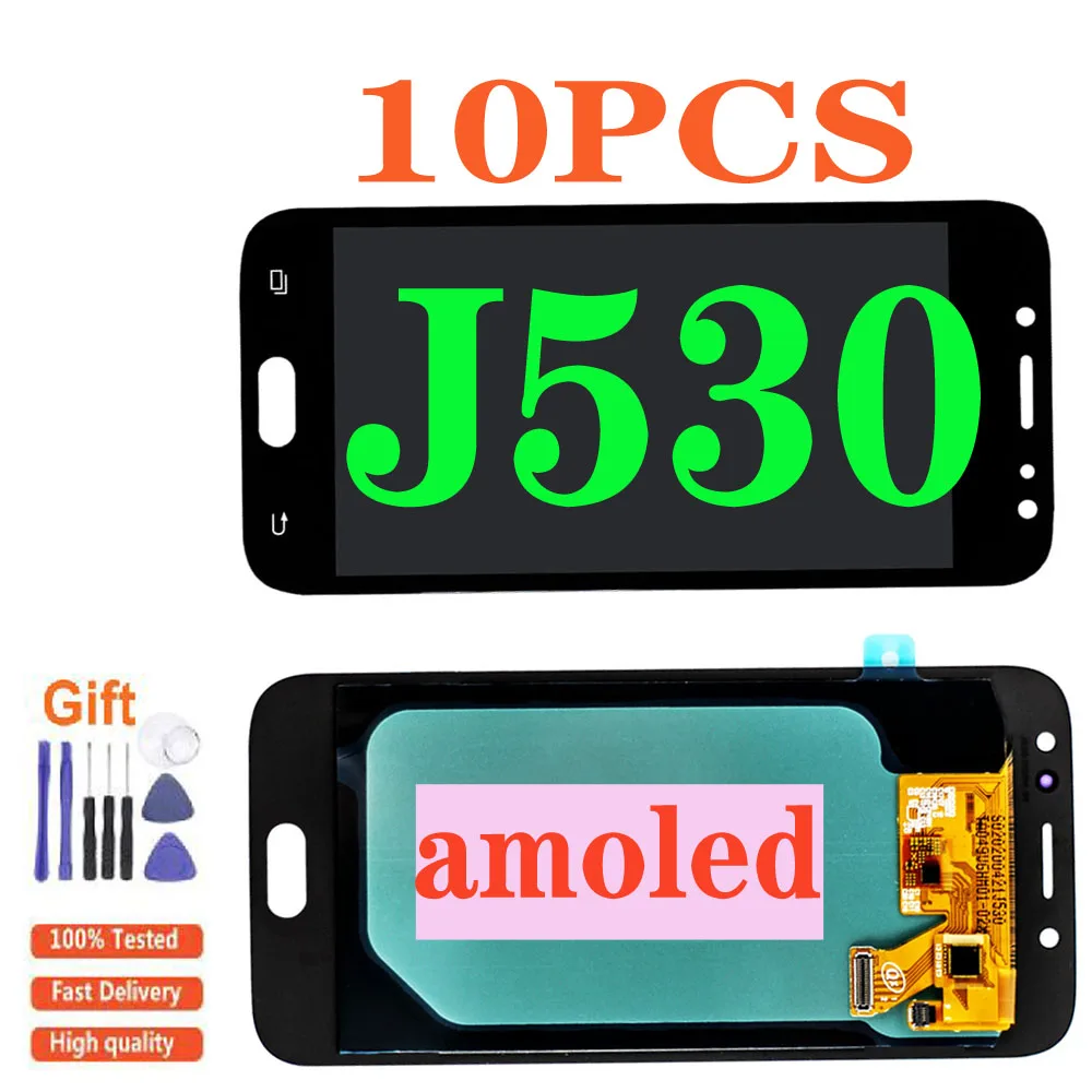 

10PCS Tested OLED For Samsung J5 Pro 2017 J530 J530F SM-J530F LCD Display For J5 2017 J530 LCD Screen Touch Digitizer Assembly