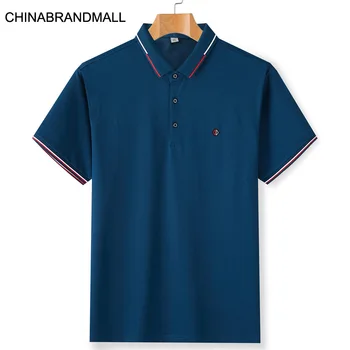 

2020 Men Plus Fat Plus Size Lapel Short Sleeve T Shirt Male Fat Man Short Sleeve