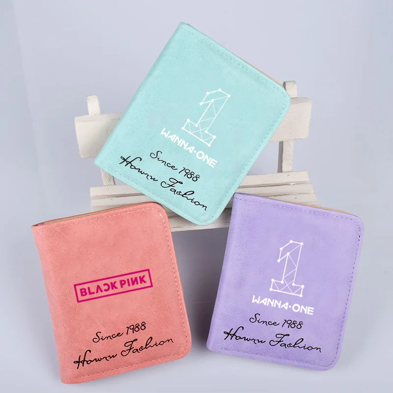 

Korean Wave Combination Black Pink Wallet Related Products Should Aid Wanna ONE Wallet Candy-Colored Students Purse