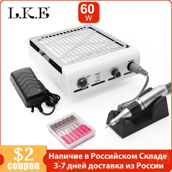 

LKE 60W Vacuum Cleaner for Manicure 2 IN 1 Manicure Apparatus Vacuum Cleaner Nail Polish Ventilation for Manicure Tool Art Salon