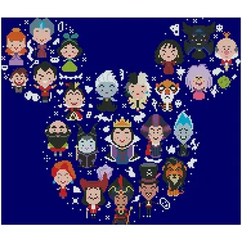 

TOP Mickey Mouse avatar (2) patterns Counted Cross Stitch 11CT 14CT DIY Cross Stitch Kits Embroidery Needlework Sets