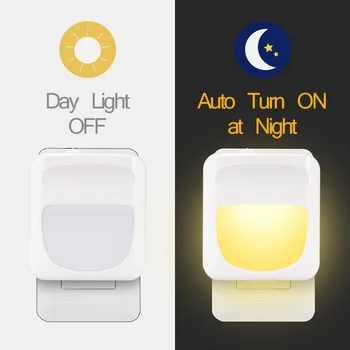 

LED Night Light Mini Light Sensor Control 110V 220V EU US UK Plug Nightlight Lamp For Children Kids Living Room Bedroom Lighting