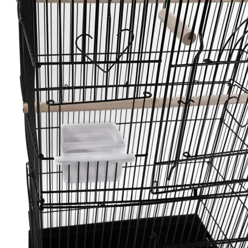 Portable Wire Cage Pet Cage Parrot Cage With Wooden Stand Rod Feeding Cup Simple Structure And Easy Assembly Easy To Clean Up