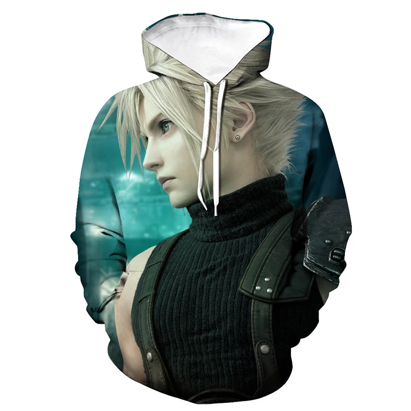 2023 neue Anime Spiel Mit Kapuze Sweatshirts Final Fantasy VII Cosplay 3D Gedruckt Hoodie Hip Hop Pullover Sport Beiläufige Hoodies – Detail 6
