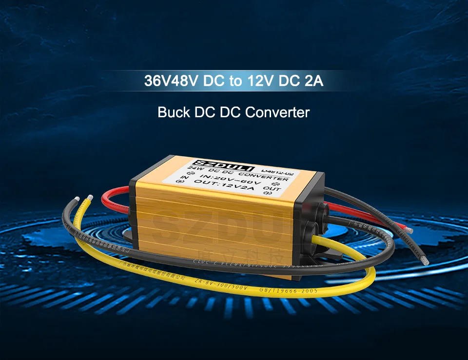 48 В до 12 В 2A DC регулятор, высокая температура 48 В до 12 В преобразователь напряжения, высокое качество DC-DC редуктор