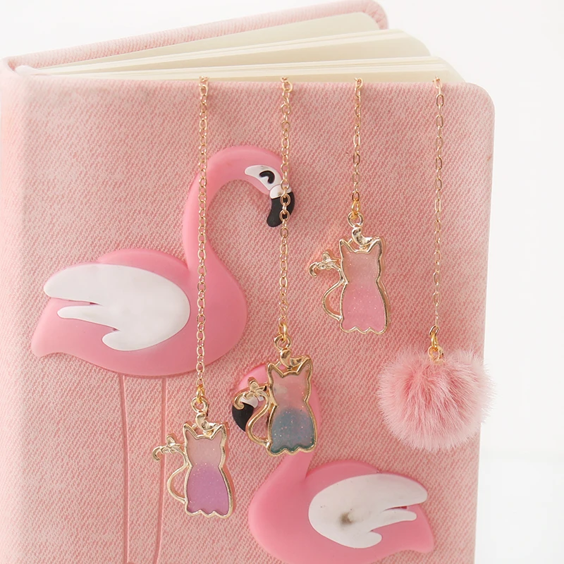 Metal bookmark animal bookmark bookmarks stationery supplies TUTU Cute Cartoon Animals Metal cat bookmark Bookmarks for Books Student Stationery School Office Supply Paper Clip H0439