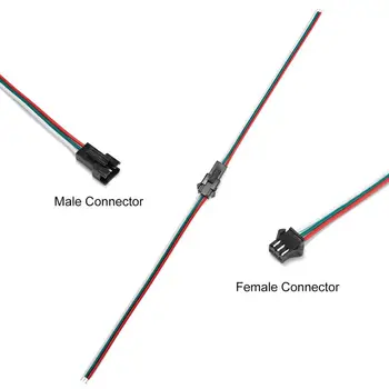 

10pair 3pin SM JST Connectors LED Extension Cable Electric Male Female Wires For RGB LED Strip Switch Cable Guitar Pickguard