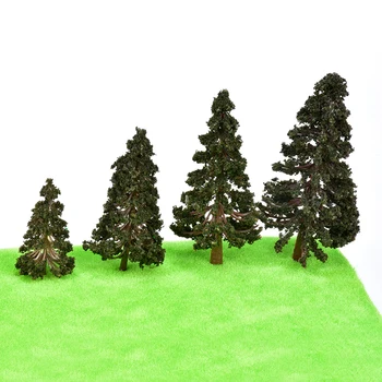 

30pc/lot Model Pine Trees Dark Green Pines For HO O N Z Scale Model Railway Layout Miniature Scenery