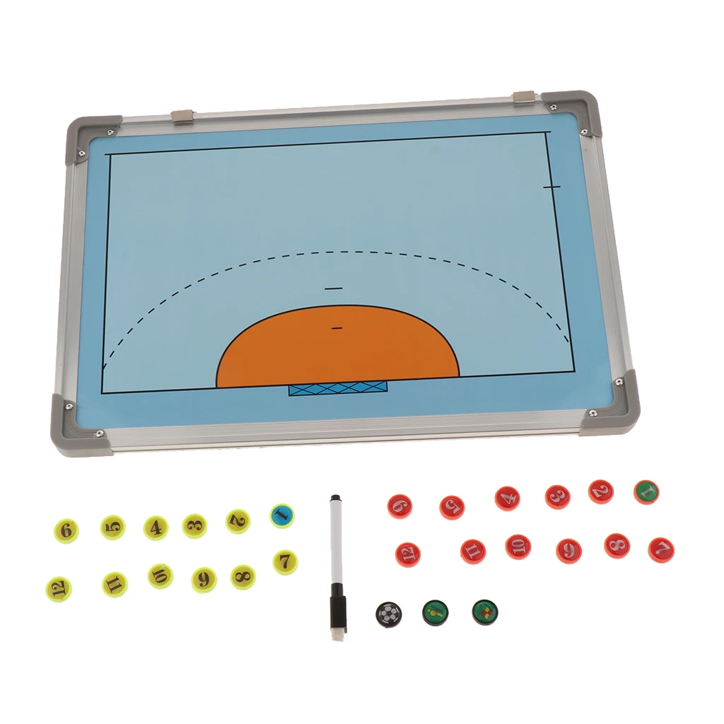 Handball Coaching Board Magnetic Strategy Clipboards Waterproof Teaching Aids Aluminum Coaches Equipment