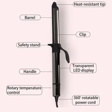 Стиль Электрический профессиональный керамический бигуди для волос LEd щипцы для завивки роликовая плойка Waver модные Инструменты для укладки подарочные перчатки