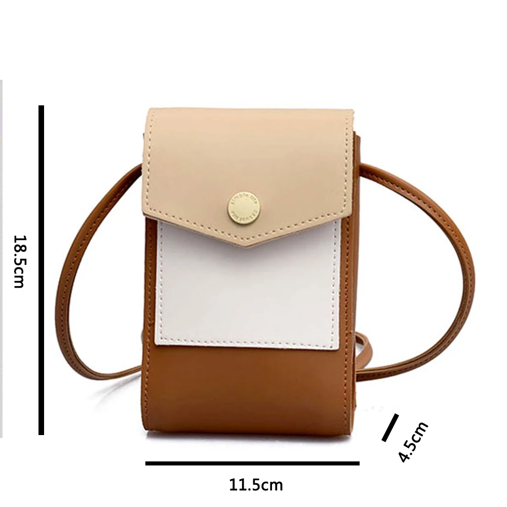 Small PU Leather Handbag Gift Multifunction Cellphone Pouch Girls Mini Practical Women Shoulder Bag Messenger Travel Crossbody