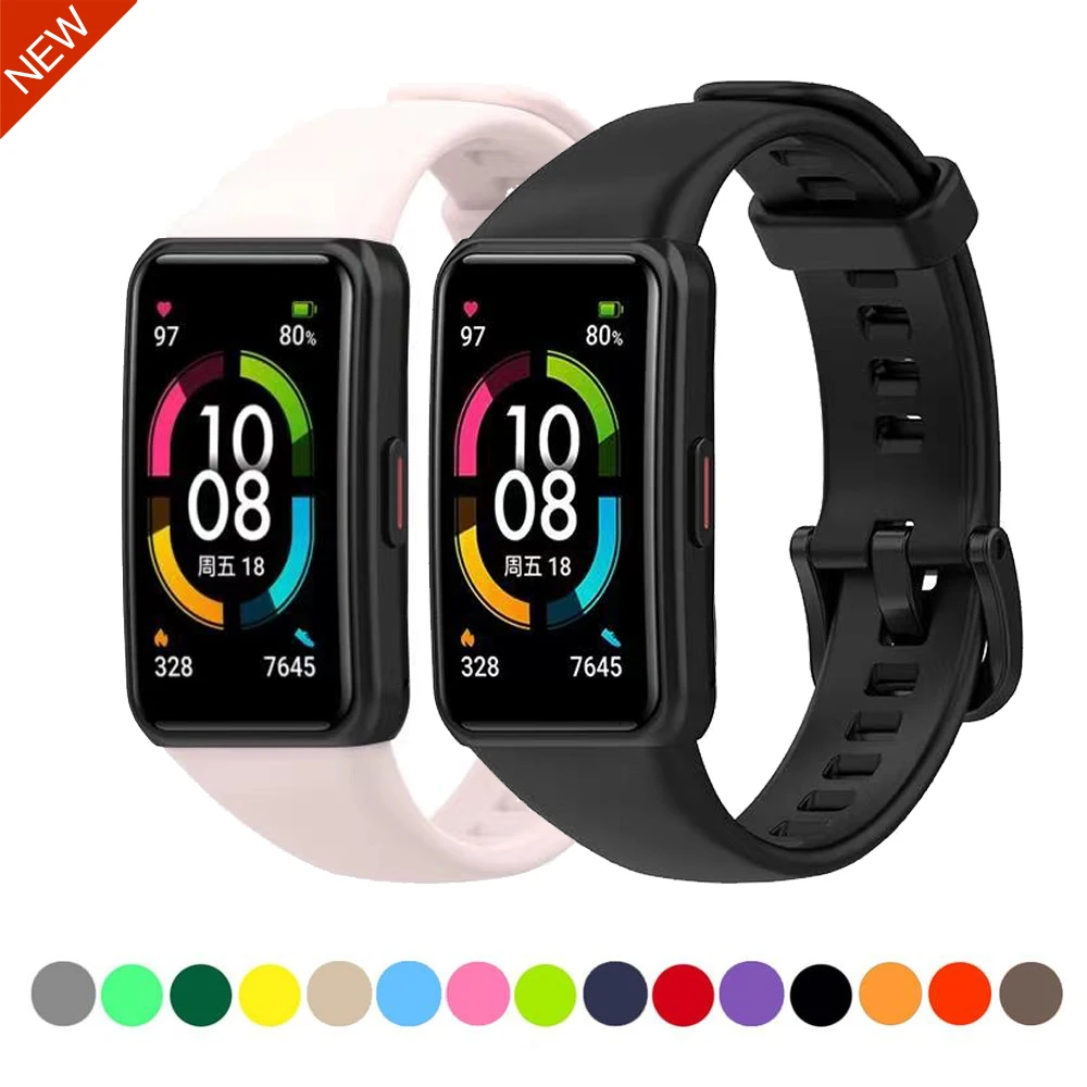 

Silicone strap Compatible with Huawei Band 6/Honor Band 6 Original replacement smart bracelet wristband for Huawei Band 6 strap