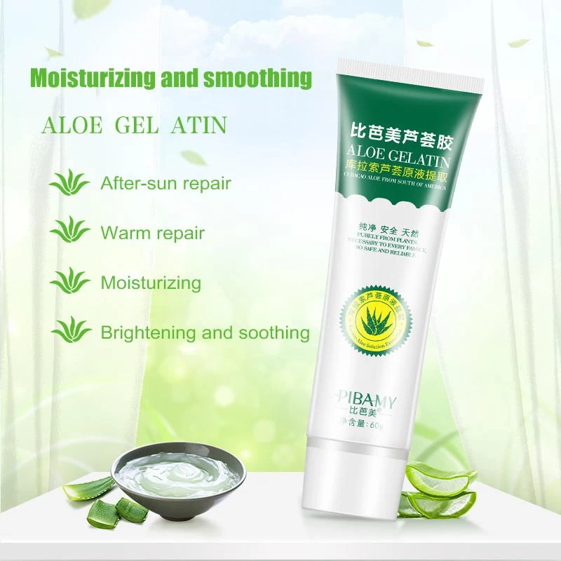 Natural Aloe Vera Gel Repair Gel Moisturizing Hydrating Brightening And Soothing Raw Solution