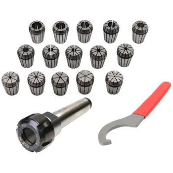 

15Pc ER25 Collet Tool+MT3 ER25 Collet Chuck Holder Fixed 1Pc and 1Pc ER25 Spanner Form CNC Milling Lathe Tool