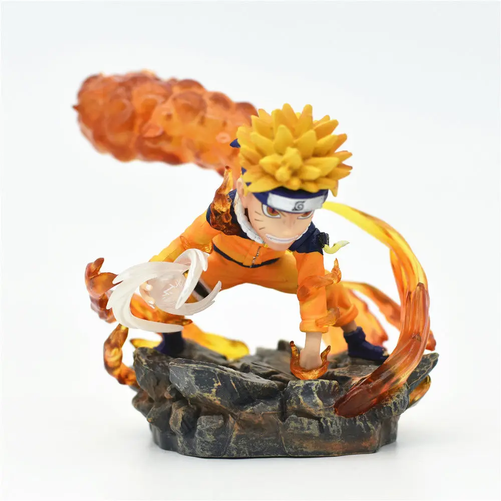 Naruto Anime Figure Uzumaki Naruto Uchiha Sasuke Kakashi Combat Collectible GK Model PVC Doll Action Figure Kids Toys Gift 8cm