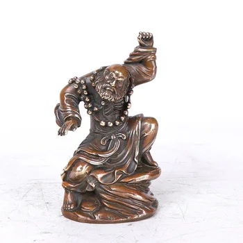 

Pure copper Bodhidharma Bodhidharma practicing martial arts Living room home tea table office desktop decoration Antique crafts