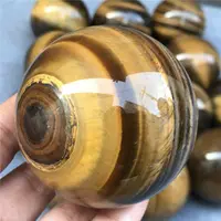 40-85mm Natural Tiger s Eye Quartz Crystal Sphere Ball Healing 1