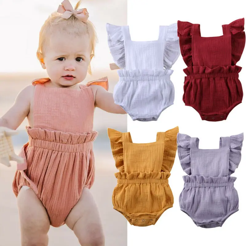 Newborn Infant Kids Baby Boys Girls Romper Jumpsuit Sunsuit Outfits Clothes Set 