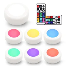 Диммируемый RGB 12 цветов светодиодный светильник для шкафа с двумя контрольными путями светодиодный светильник шайба s шкаф витрина ящик шкаф внутренний светильник