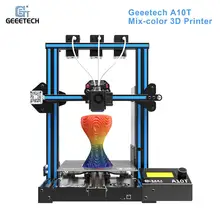 Geeetech A10T Desktop 3D Printer Mix-Kleur Afdrukken Met GT2560 Besturingskaart Hervatten Printing Filament Detection 220*220*250Mm