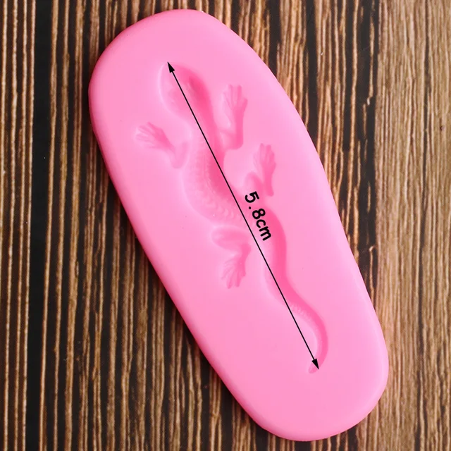 Gecko Gyík Szilikon Formák Diy Party Cupcake Topper Fondant Torta Dekorációs Szerszámok Cukorkapoler Agyag Csokoládé Gumpaste Penészek - Image 2