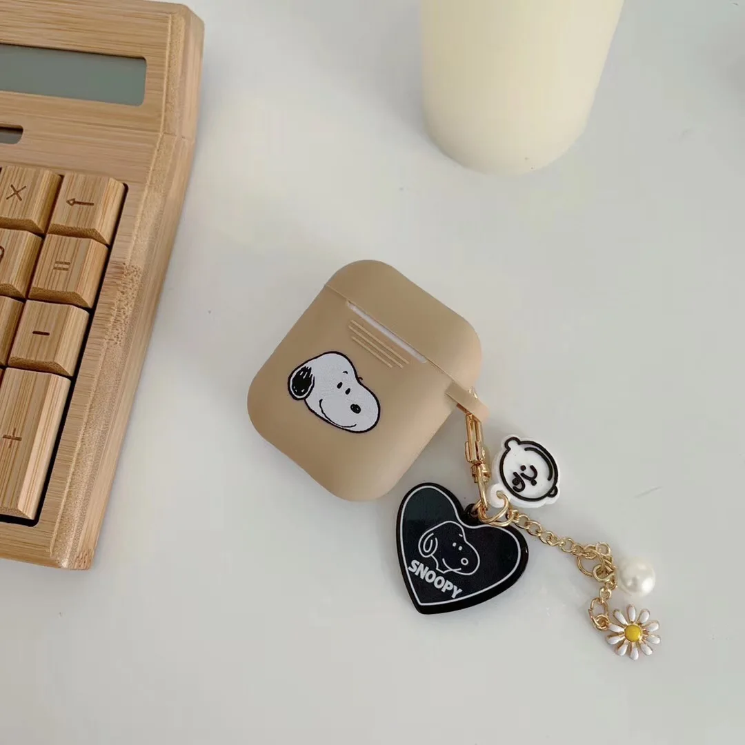 Серебристый Мультяшный чехол для наушников AirPods, силиконовый кулон в виде животного, беспроводные наушники, анти-шок, для Apple Airpods 2, аксессуары - Цвет: Серебристый