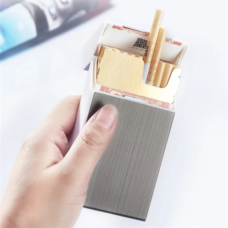 Usb зарядка коробка зарядка ветрозащитная Зажигалка чехол для сигарет для курения металлический чехол для сигарет перезаряжаемая коробка для тонкая сигарета