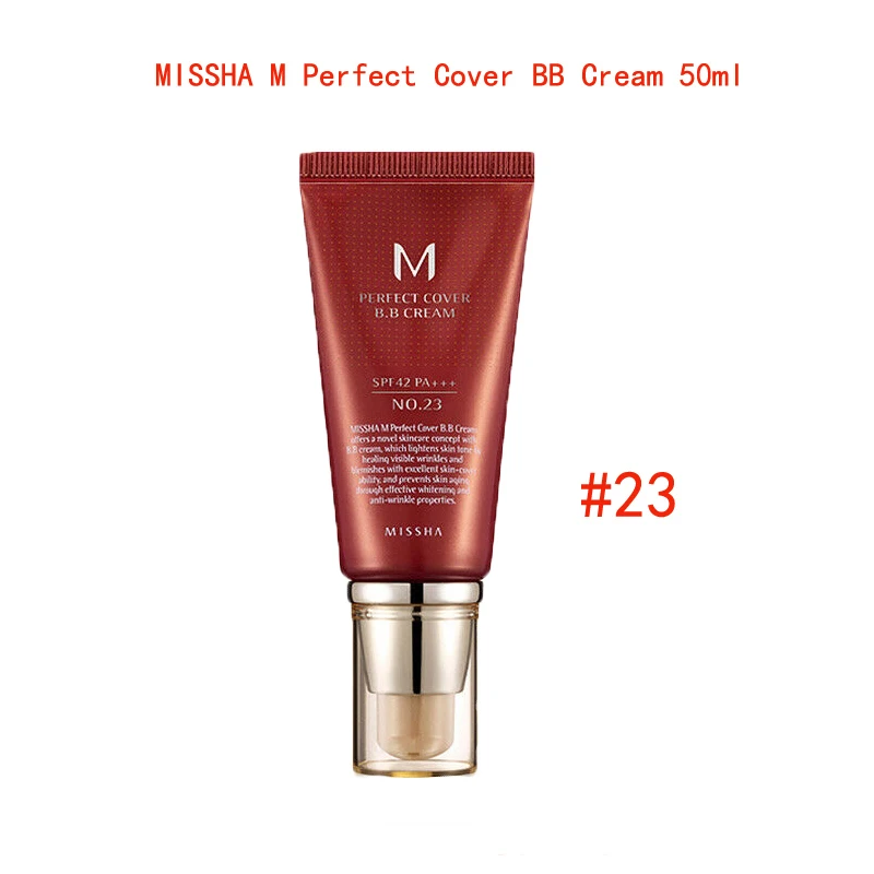 MISSHA M Perfect Cover BB Cream 50ml #27 #23 #21 #31 Korean Cosmetics Moisturizing Foundation Air-permeable Natural Makeup liquid concealer makeup concealer face concealer concealer foundation cream makeup base cream