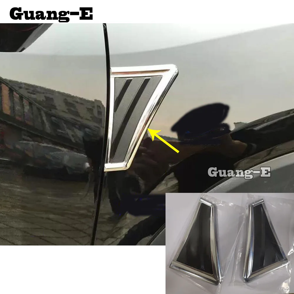 

car styling cover lamp trim ABS chrome Front Side Foliage Leaf Fender Vents Air Outlet 2pcs For Honda HRV HR-V Vezel 2019 2020