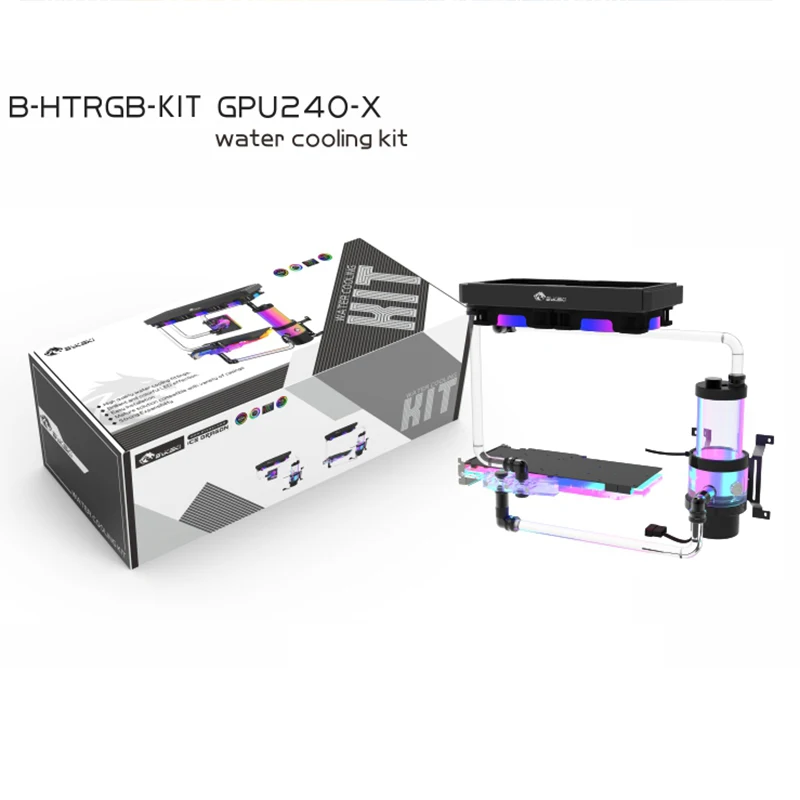 #Special Offers BYKSKI Water Cooling cooler Kit GPU Water Block Water Pump 240mm Radiator 120mm fan Computer radiator system G'1/4 Hard Tube