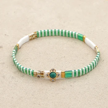 

Go2boho Miyuki Tila Bracelets Women Flower Glass Beads Bracelet New 2020 Boho Jewelry Pulsera Mujer Summer Beach Elastic Vintage