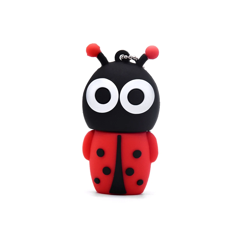 Милые животные Божья коровка USB флэш 2,0 32 Гб 64 Гб 128 МБ флешки реальная емкость ручка накопитель милые игрушки диск для хранения данных забавные подарки - Цвет: style 1