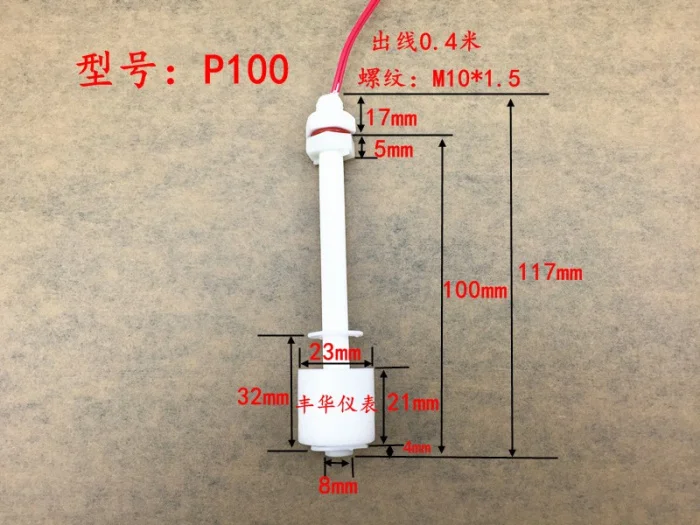 Plastic Float Level Switch-Float Switch Water Level Switch-Level Gauge Level Controller M8 M10