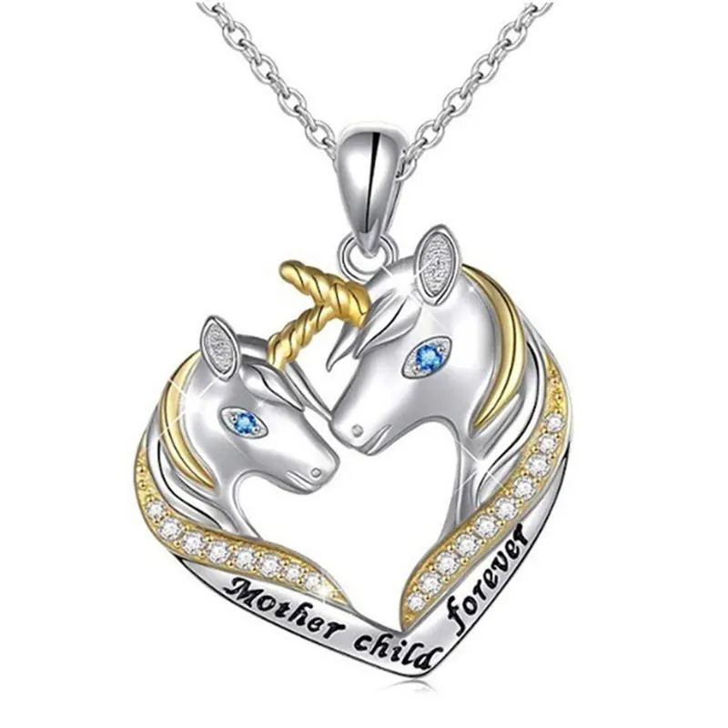 Cute-Animal-Unicorn-Necklace-for-Women-Kids-Fashion-Crystal-Mother-Kids-Heart-Necklace-2020-New-Luxury