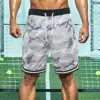 Plus Size Men Fitness Shorts Camouflage Design Waist Drawstring Polyester Quick Dry Sports Board Shorts Men Casual short homme 4