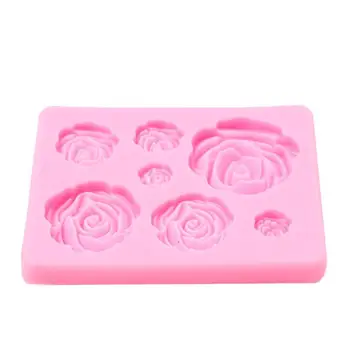 

Cake Mold Rose Flowers Shaped Fondant Silicone Mold Kitchen Chocolate Cake Decorating Baking Tools Mold Pastry Tool Craft X1I7