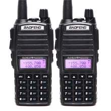 2 шт./лот Baofeng UV-82 рация двойной PTT UV 82 портативный двухстороннее радио VHF UHF Ham CB радиостанция UV82 охотничий трансивер