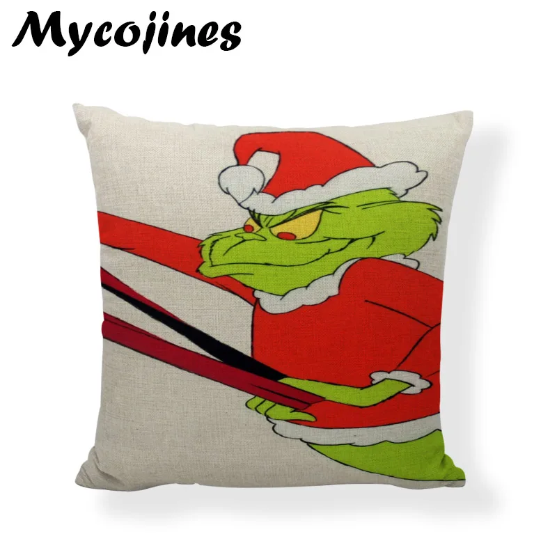 Высококачественная Рождественская наволочка с изображением оленя, собаки, собаки, гостиной, дивана, спальни, автокресла, наволочка 45*45 см