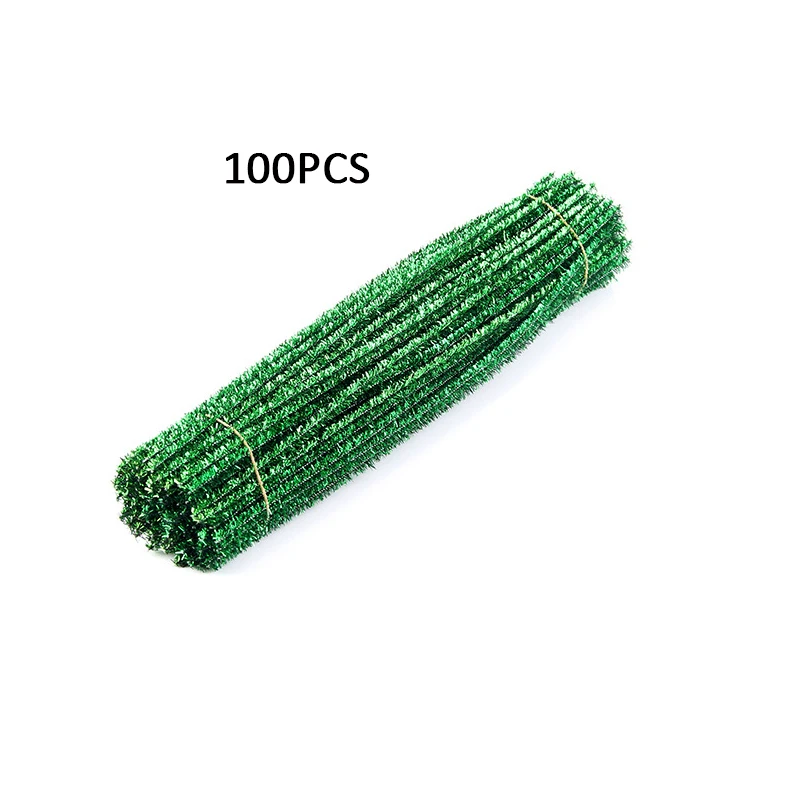 Color 5 100 шт 30 см Детские DIY материалы трубы Очистители Блеск многоцветный для детей ручной работы игрушки розовый зеленый синий трубы Очистители - Цвет: Color 5