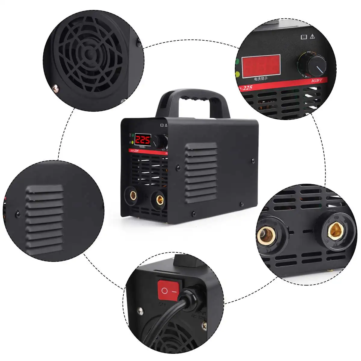 Сварочный инвертор постоянного тока 4200 Вт ARC MMA 225Amp с ЖК-дисплеем, сварочный аппарат, инструмент для начинающих, легкий, эффективный