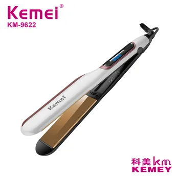 

Kemei-9622 Professional LCD Display Ceramic Hair Straightener Electric Hair Curler Straightening Women Iron Salon Style tools