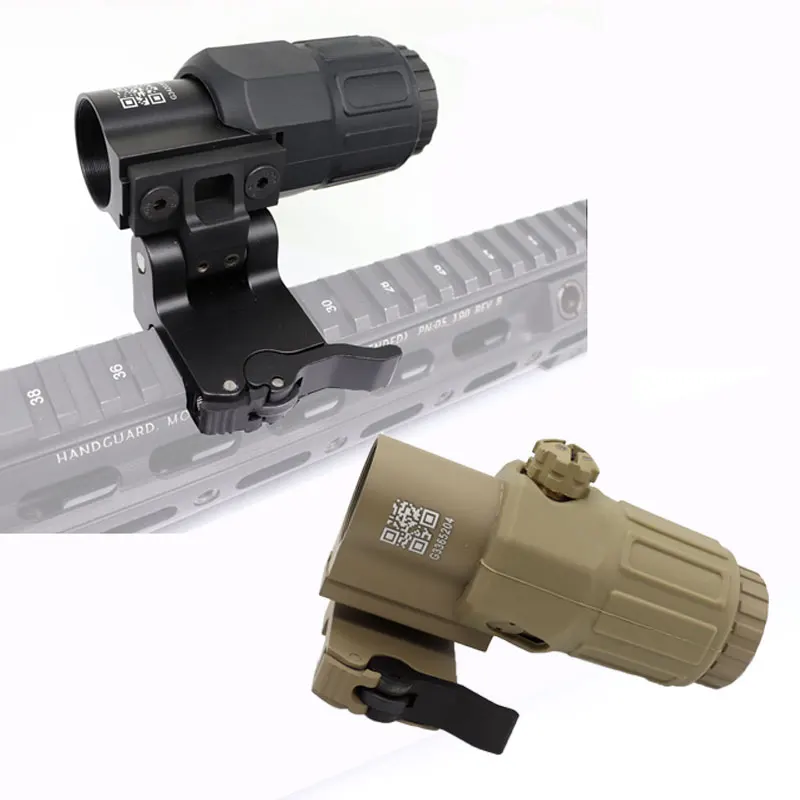 Tactical G33 3x Magnifier Scope Sight with Switch to Side STS QD Mount Fit for 20mm Rail Rifle Gun | Спорт и развлечения